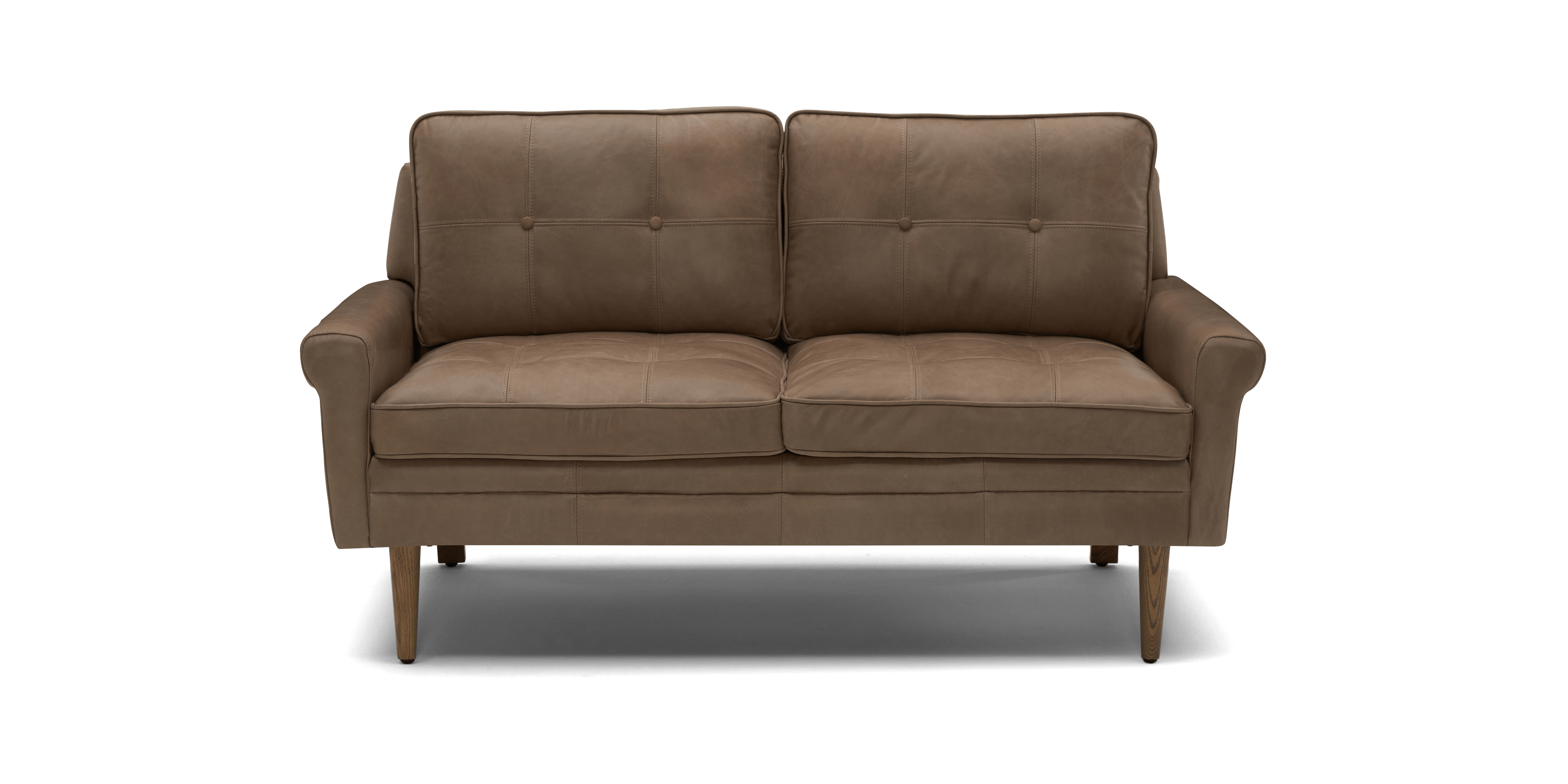 Quill Leather Apartment Sofa Joybird