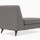 hughes single arm chaise taylor felt grey