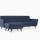 hughes reversible sectional key largo denim