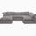 bryant sofa bumper sectional %285 piece%29 taylor felt grey