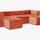 Matias Modular Chaise Sectional Sorrento Coral