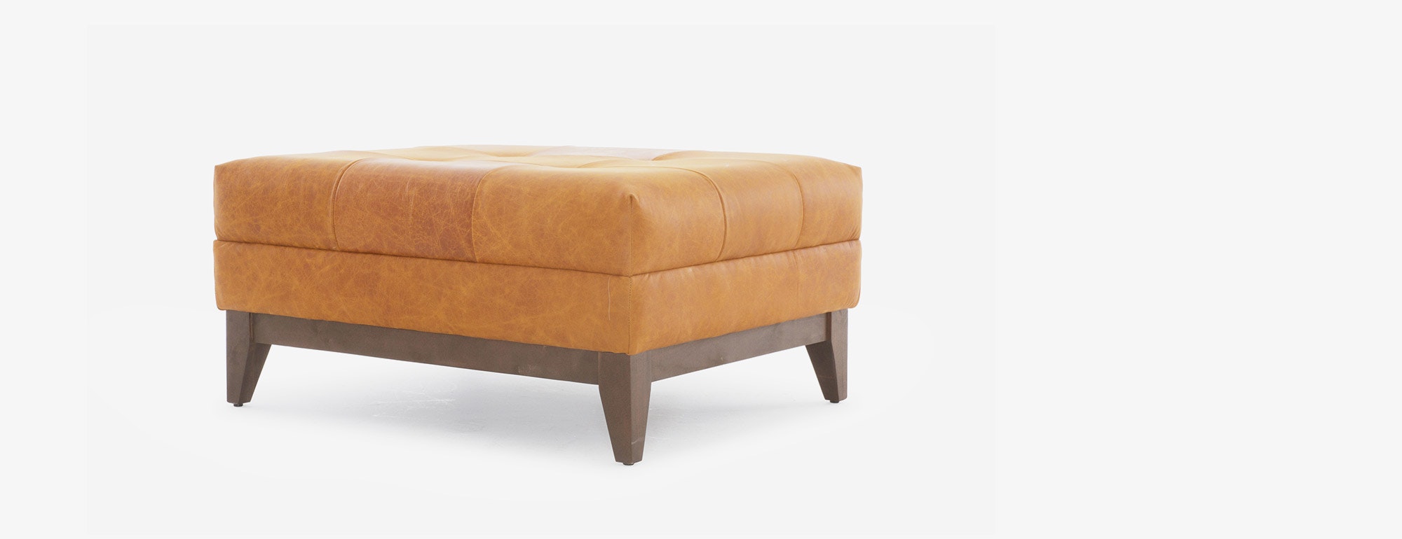 Stowe Leather Ottoman Joybird