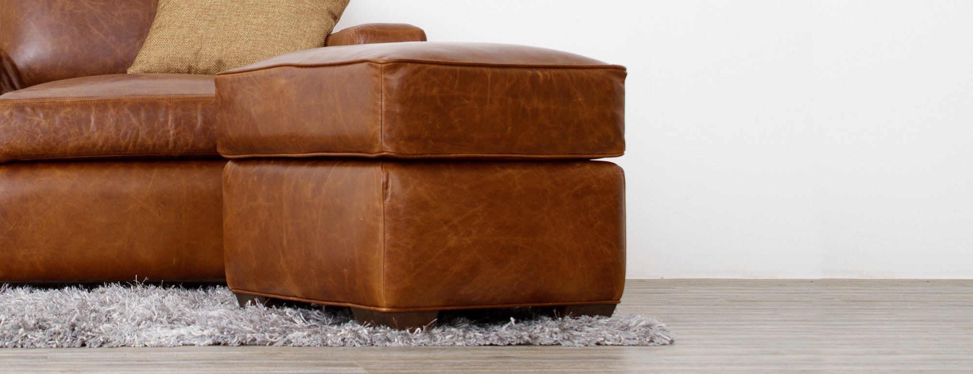 Anton Leather Ottoman Joybird