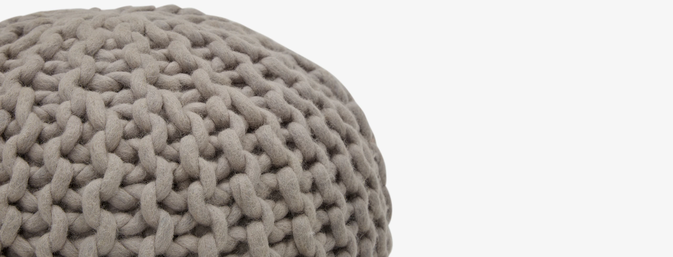 Riley Grey Pouf Joybird