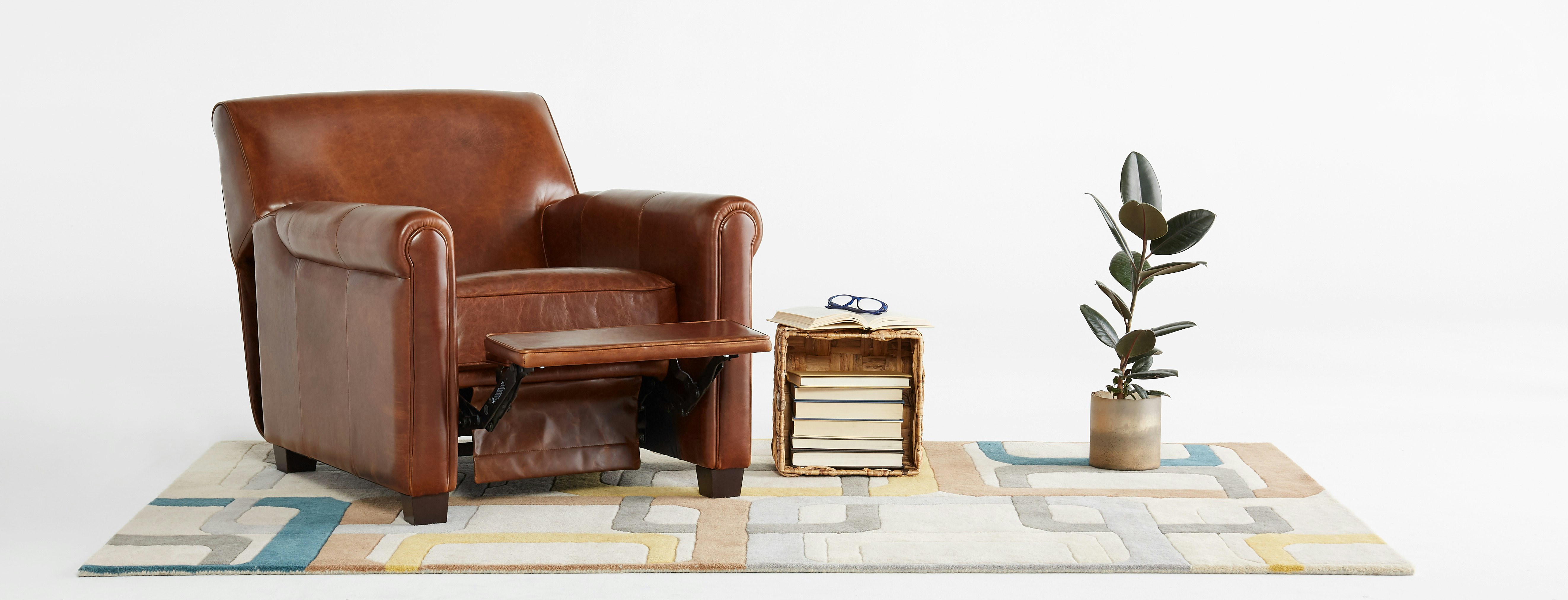 Durant Leather Recliner Chair Joybird